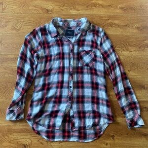 Rails plaid shirt women small red white